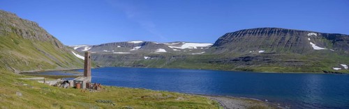 Ruin of a whaling station in Hesteyrarfjoerour