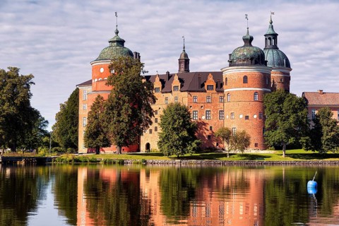 Gripsholm Castle reflected in Lake Maelaren