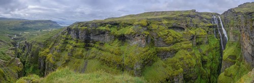 Panorama Glymur Waterfall