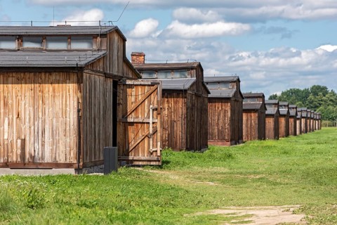 Barracks at Auschwitz II-Birkenau concentration camp