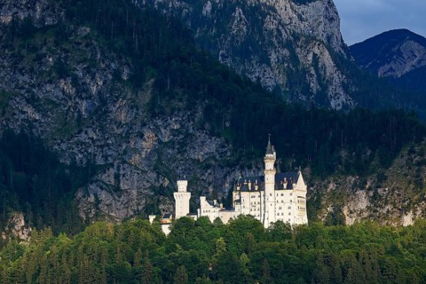 Neuschwanstein Castle in the evening light