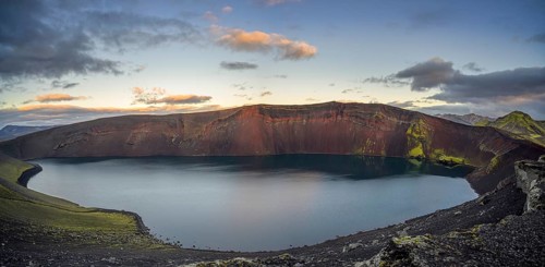 Caldera of Ljotipollur Volcano