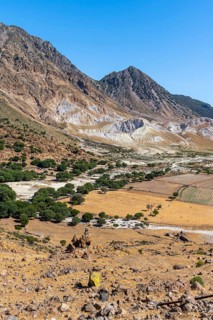 Caldera volcano with pumice fields