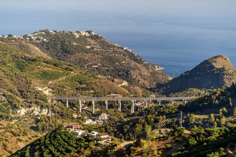Highway in Andalusian coast in La Herradura