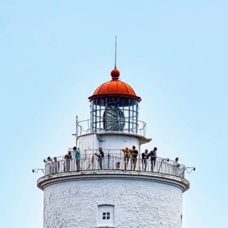Visitors on a lighthouse