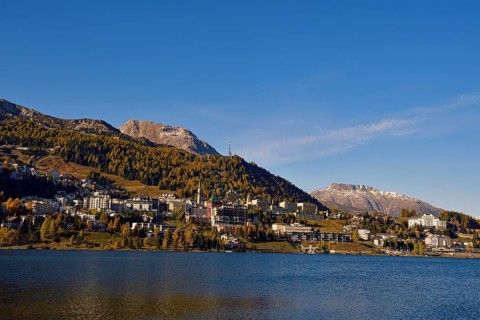 St.Moritz in autumn with St.Moritzersee