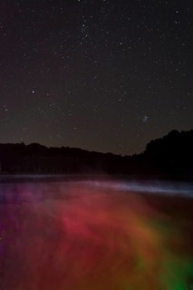 Starry sky in August to the east