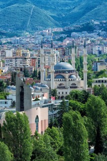View over Tirana and new mosque