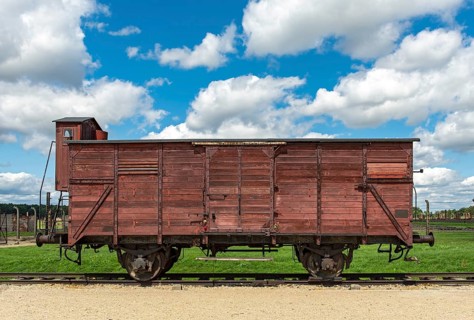 Train carriage at Auschwitz II-Birkenau concentration camp