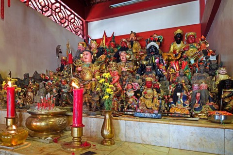 Altar in the Chinese Sam Kong Shrine