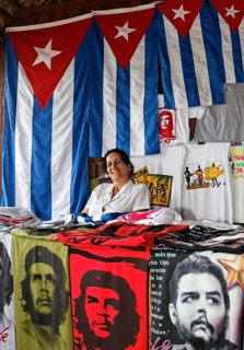 Cuban woman selling souvenirs
