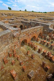 Ruins of the Roman villa of Pisoes
