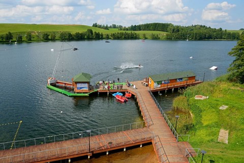Water skiing near Leszczewo