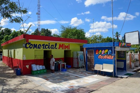 Typical supermarket and banca