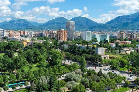 View over Tirana