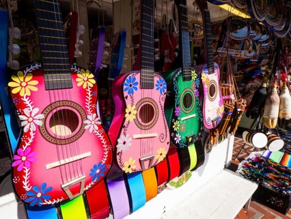 Colourful guitars
