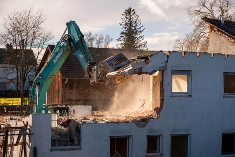 Demolition of the Gleissner property Buchberger Strasse