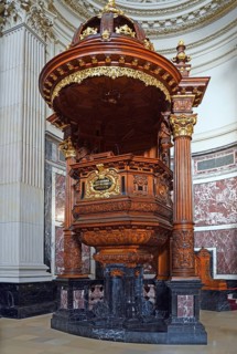 Carved pulpit