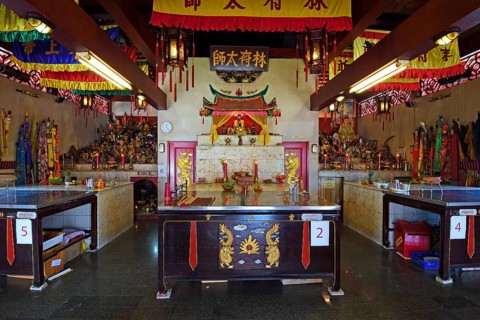 Altar in the Chinese Sam Kong Shrine