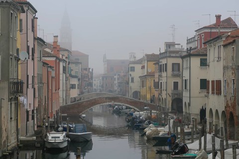 Canal Riva Vena in the fog