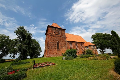 Historic brick village church Hohenkirchen from the 15th century