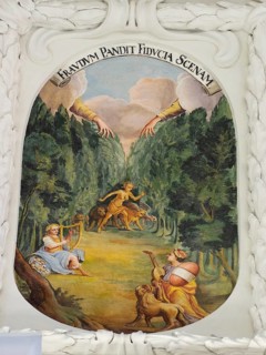 Ceiling fresco in the aisle of St Catherine's Church