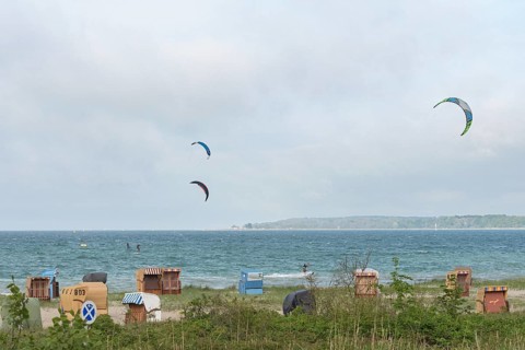 Kitesurfer near Eckernfoerde