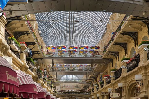 Interior of GUM megamall