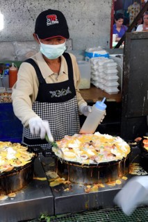 Market stall with local food
