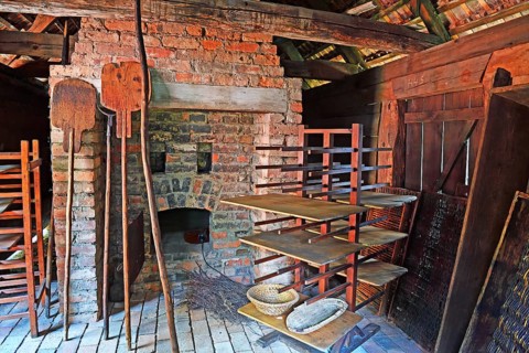Historical bakery from the 19th century in the Open Air Museum Lehde