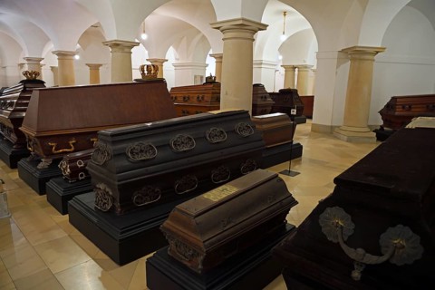 Coffins in the Hohenzollern Crypt