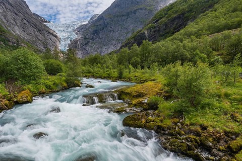 Glacier stream from Briksdalsbreen