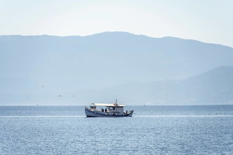 Fishing boat on the sea