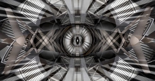Experimental photography based on the staircase at Reinoldikirche underground station