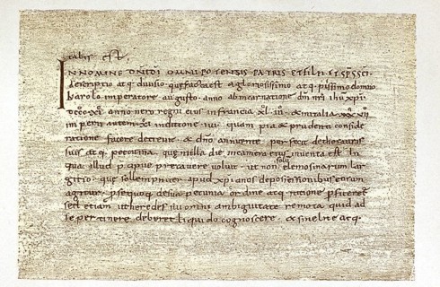 Charlemagne's Testament from the Vita Caroli Magni