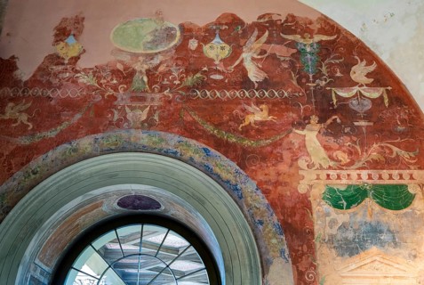 Wall painting in the fortress room of the Belvedere on the Pfingstberg in Potsdam