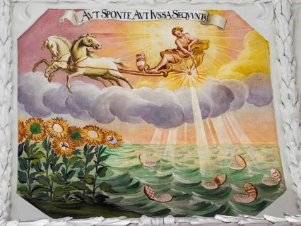 Ceiling fresco in the aisle of St Catherine's Church