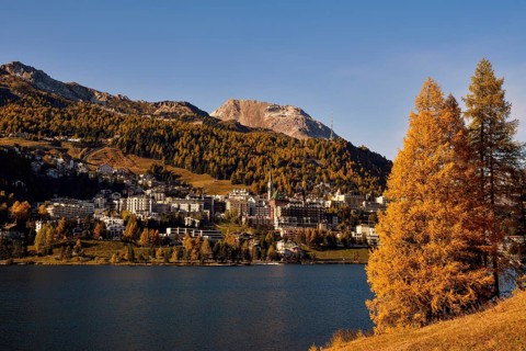 St.Moritz in autumn with St.Moritzersee