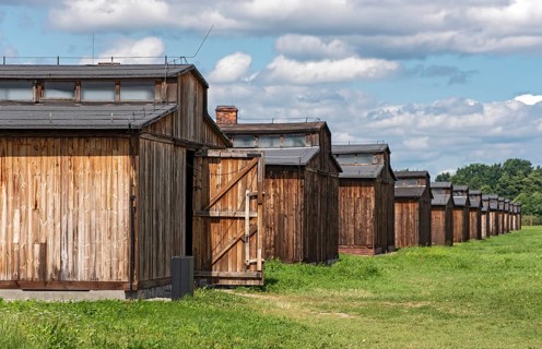 Barracks at Auschwitz II-Birkenau concentration camp