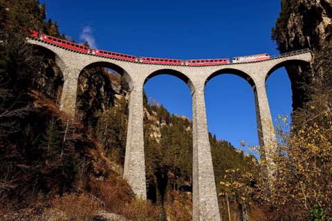 Landwasser Viaduct of the Rhaetian Railway