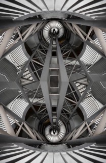 Experimental photography based on the staircase at Reinoldikirche underground station