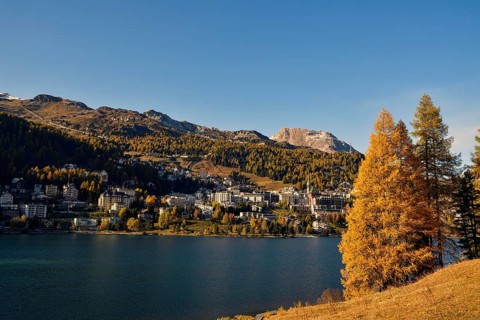 St.Moritz in autumn with St.Moritzersee