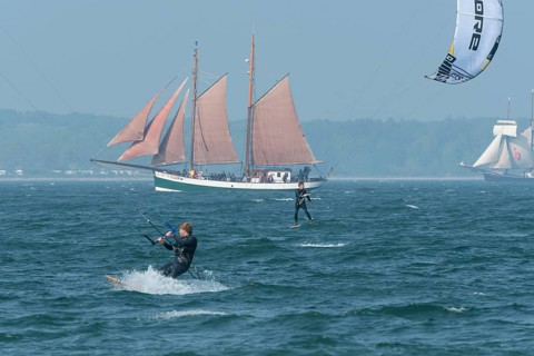 Sailing ships in the Eckernfoerder Bay