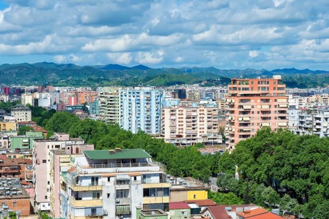 View over Tirana