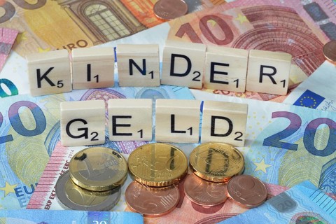 Symbol photo Economic term Child benefit