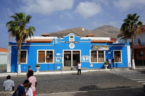 Blue Municipality Building