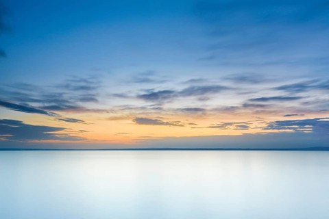 View from Arbon over Lake Constance at sunrise
