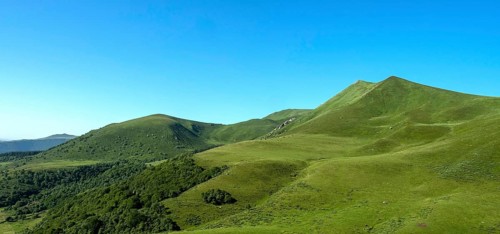 View of the Monts Dore in Auvergne Volcanoes Natural Park