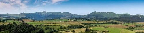 View of the Monts Dore in Auvergne Volcanoes Natural Park