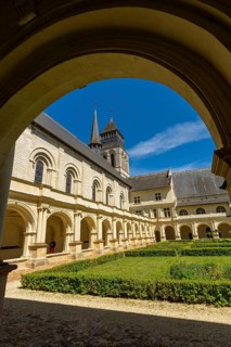 Grand moutier cloister of The Royal Abbey of Fontevraud Abbey